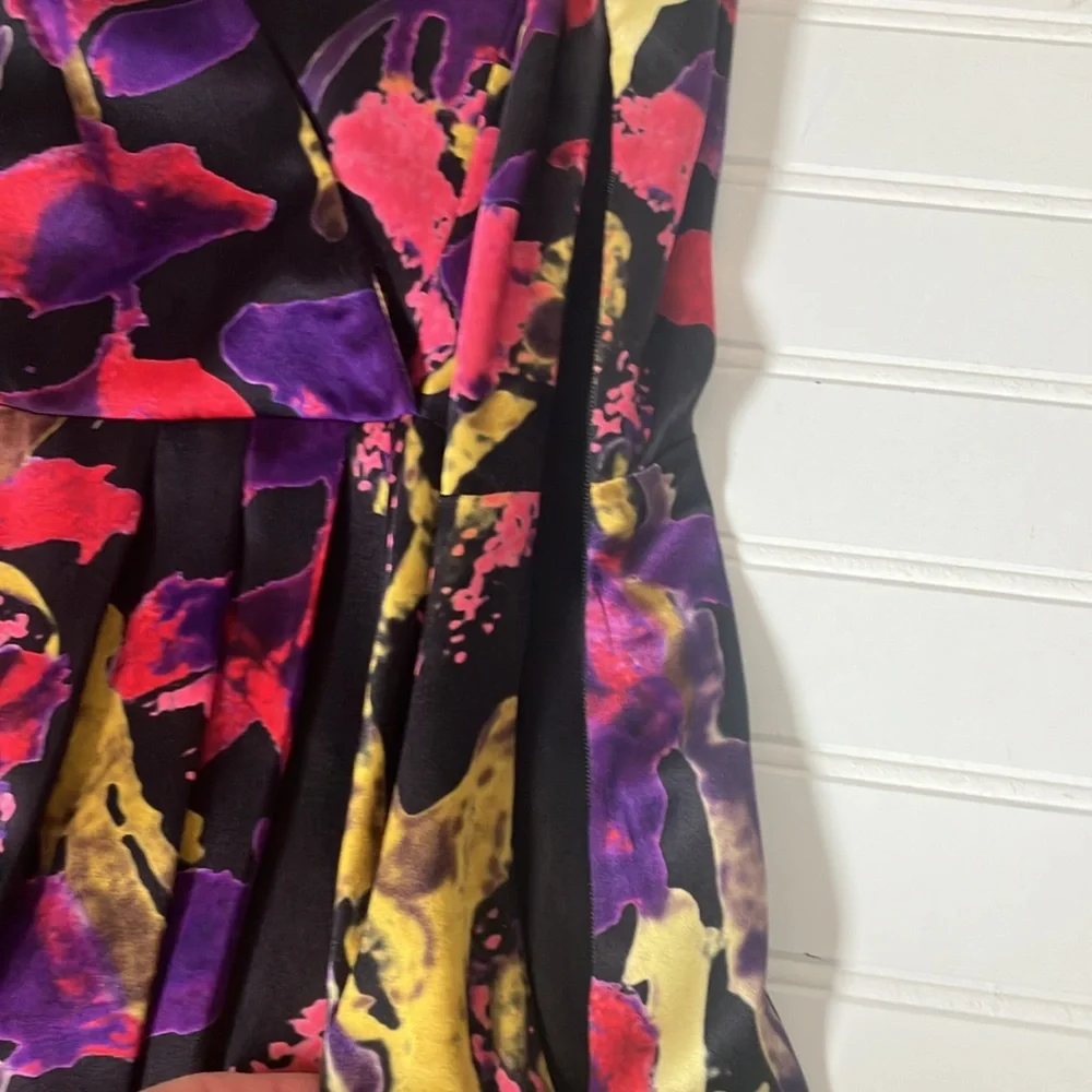 Milly of New York midi fit and flat silk printed dress, size 6 - Picture 6 of 11